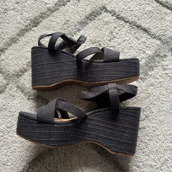 Lucky Brand Carlisha Wedge Sandal black 10 - Picture 5 of 11